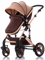 Poussette pour bébé 3 en 1 Système de voyage de luxe Landau de voyage facile à plier Poussette pour bébé Vente en gros Poussette 3 en 1