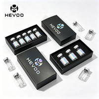 Boîte de rangement haut de gamme noire à tiroir coulissant en carton rigide pour emballage de peptides 3ml 5ml avec étiquettes personnalisées et hologramme