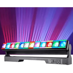 Bertenaga 12*40w Rgbw 4in1 Led Pixel balok Zoom bergerak Linear Bar bergerak balok kepala panggung lampu Led untuk pertunjukan konser