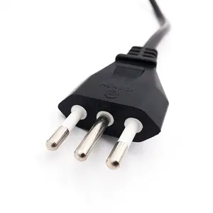 IMQ approved 10A 250V Italy 3 pin power cord electrical plug