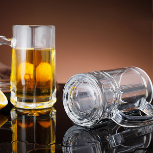 Tasse à bière transparente Tasse congelée Tasse à bière à double paroi avec poignée - Product Image 1