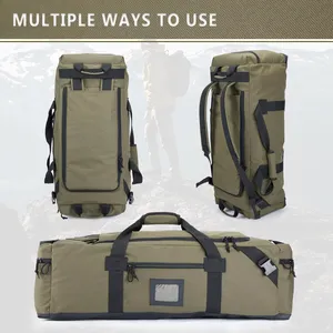 Custom Large 86L Waterproof Duffel Bag Backpack Portable Luggage For Travel Hiking