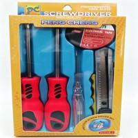 Ensemble d'outils à main G817, Kits d'outils à main, Tournevis, Couteau, Brosse, Pince, Marteau, Ruban adhésif, Produit à 1 $, Série 1$ Matériel et Outils