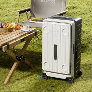 Valise à roulettes Cloud White 26 pouces avec fermeture éclair à verrouillage, grande capacité, bagage de voyage pour les loisirs, unisexe, printemps - Product Image 2