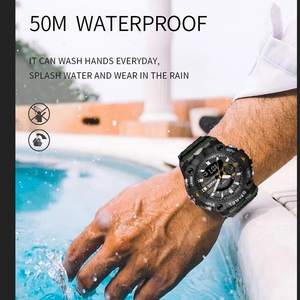 <span class=keywords><strong>Reloj</strong></span> <span class=keywords><strong>Smael</strong></span> 8040 Nuevo para Hombre con Manecillas Luminosas, Resistente al Agua, de Moda, Movimiento Doble Analógico-Digital, Calendario y Semana - Product Image 3