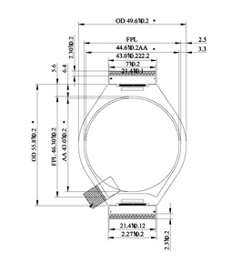 GDEH0169E01 Panel de Tinta Electrónica Circular de 1.69 Pulgadas, 6 Colores, 400x400, 236PPI, QSPI, Bajo Consumo, para Dispositivos Vestibles - Product Image 4