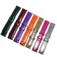 Bracelet en cuir de crocodile disponible en tailles 14 mm, 16 mm et 20 mm pour les montres Cartier, Armani et Patek Philippe