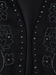 Xuyên biên giới của phụ nữ 2025 mùa xuân mùa hè mới Châu Âu Mỹ giản dị ngắn cá tính thời trang sáng da lộn kết cấu hiệu ứng vest - Product Image 2