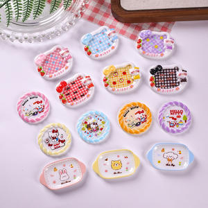 Ornamen Piring Makanan Resin Kartun Kitty Baru 2026, Kerajinan DIY, Gantungan Kunci, Hadiah Kecil, Dekorasi Rumah Boneka, Aksesoris Casing Ponsel, Dekorasi Casing iPad - Product Image 1