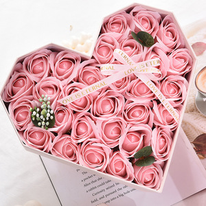 Quà Tặng Hoa Hồng Thiết Kế Mới Hộp Lớn Hộp Hoa Hình Trái Tim Đóng Gói Hoa Có Cửa Sổ Hộp Trái Tim Amorores <span class=keywords><strong>Fl</strong></span> Y - Product Image 4