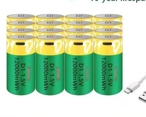 Batterie au lithium polymère D1 LR20 1,5 V 12000 mWh avec câble USB de type C à charge rapide - Product Image 4
