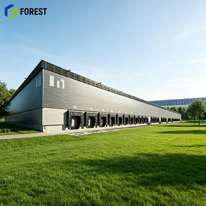Entrepôt commercial modulaire en acier résistant aux séismes, structure à travée libre, pour stockage logistique commercial et dépôt - Product Image 1
