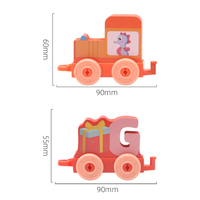 Personnalisé 26 Lettres Mini Train Ensembles Dessin Animé Alphabet Blocs de Construction Puzzle Jeu Apprentissage Jouets Éducatifs pour Enfants Garçons Filles