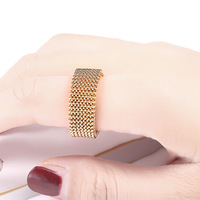 Bracelet élastique en acier inoxydable 316, style maille, bijoux unisexe, cadeau pour le bureau/la carrière