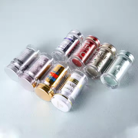 Flacon en plastique acrylique avec conteneur intérieur, conception personnalisée, impression sérigraphique, flacons vides pour capsules, vitamines, compléments alimentaires