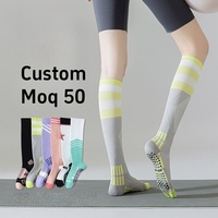 Chaussettes longues professionnelles amincissantes en coton et élasthanne pour hommes et femmes, idéales pour le fitness, la course, le yoga, avec compression élastique pour la maison