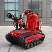 Robot de lutte contre l'incendie télécommandé RXR-M80D-13KT, collecteur de gaz, moniteur d'incendie, extincteur automatique, pulvérisation d'eau 80L/S, portée 80M
