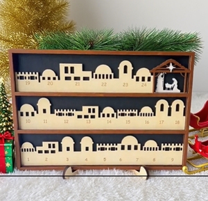 Calendario de Adviento de madera 2026 con cuenta regresiva del Nacimiento de Jesús, adornos colgantes para árbol de Navidad y decoración del hogar - Product Image 3
