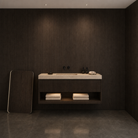 Panneau mural en placage de noyer foncé imperméable, installation rapide, joint sans soudure, couleur personnalisable, design moderne, design graphique