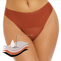 6 couleurs Sexy quatre couches anti-fuite période menstruelle femmes sous-vêtements respirant sans couture Yoga sport physiologique string