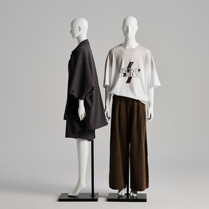 프리미엄 화이트 무광 유리섬유 전신 마네킹 헤드 스탠딩 포즈 패션 매장 디스플레이 도매 소매 - Product Image 4