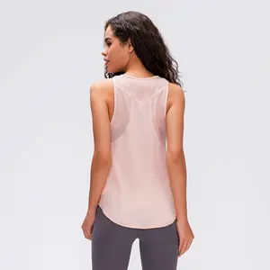 Débardeur Racerback de Yoga pour femmes, Tops, Fitness, t-shirt d'entraînement, à séchage rapide, athlétique, de course à pied, sans manches,