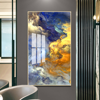 Affiche sur toile aux couleurs abstraites et oniriques, Peinture murale de paysage, Décoration murale pour salon, Impression d'art moderne, Peinture sur porcelaine et cristal