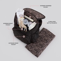 Wasserdichter Nylon-Rucksack mit Isolierfach Wickelunterlage Schnullertasche Leichter Damen-Mama-Rucksack