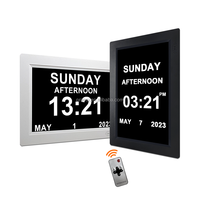 Pro jam tangan Digital 8 "LED, jam tangan analog, alarm Remote Control, pengingat obat DST otomatis Senior, jam hari kalender Digital