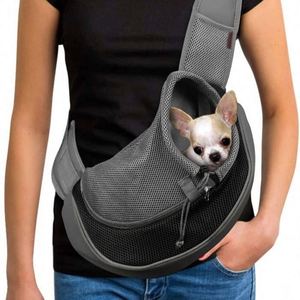 Muestra Gratis: Transportín Tipo Sling para Perros y Gatos, Transpirable, de Malla, Seguro para Viajes - Product Image 1
