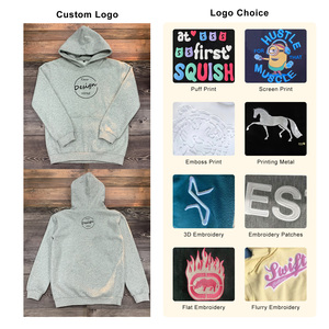 <span class=keywords><strong>Felpa</strong></span> con <span class=keywords><strong>Cappuccio</strong></span> <span class=keywords><strong>Grigia</strong></span> Personalizzata con Logo Ricamato, Pullover Oversize da <span class=keywords><strong>Uomo</strong></span> in Cotone, Manica Lunga - Product Image 2