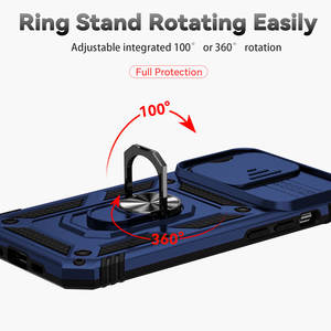 ตัวป้องกันร่างกายคู่ PC + TPU,ขาตั้งโลหะแม่เหล็กเคสโทรศัพท์มือถือฝาครอบด้านหลังสำหรับ iPhone Samsung - Product Image 4