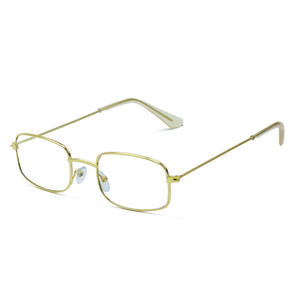 Gafas Unisex Rectangulares Jinhua con Marco Delgado Dorado, Lentes de Resina con Protección de Luz Azul, 620 Cuadrados Pequeños - Product Image 4