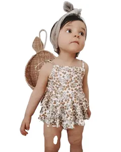 2023 Top Sales Sommer Baby Bade kleid Kleinkinder Kleinkinder Mädchen Schwimmen Strand kleidung Süße Bade bekleidung und Hut