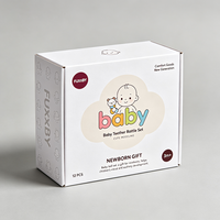 Coffret Cadeau Écologique Portable et Réutilisable pour Nouveau-né avec Hochets – Expédition Flash en 72H – Carton Ondulé Biodégradable et Imperméable