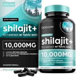 Natur-Shilajit-Extraktpulver 50% Fulvinsäure 500 mg/120 Kapseln/Flasche Shilajit-Kapseln