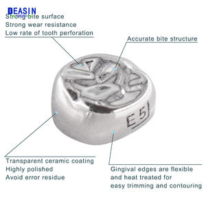 48 pezzi denti per bambini adulti temporanei molari primari in acciaio inox ortodontico denti pediatrici corone bretelle materiali odontoiatria - Product Image 5