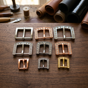 Luxury Metal Dog Buckles With Rhinestones In Silver Rose Gold And Black For <b>Pet</b> <b>Collars</b> All Seasons Durable Design - Product Image 3