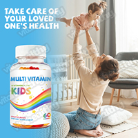 Gommes multivitaminées pour enfants Vitamines A, B, C, D et Zinc pour une alimentation quotidienne multivitaminée pour les enfants Supplément aux fruits mélangés testé par une tierce partie