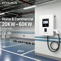 Nouvelle borne de recharge murale pour véhicules électriques Evtaurus JT40-A-26.8.21 30KW/40KW/60KW DC avec deux pistolets de charge rapide