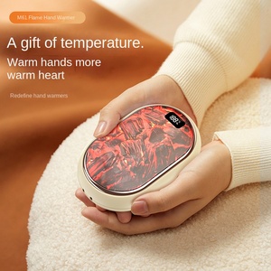 Nouveau cadeau pour bébé : Mini <span class=keywords><strong>chauffe</strong></span>-mains numérique à charbon de bois, contrôlé par application, thermostat réglable, <span class=keywords><strong>batterie</strong></span> 1200 mAh, pour voiture et extérieur - Product Image 2