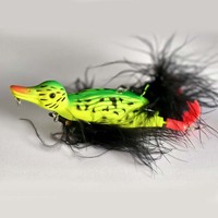 Nouveaux produits phares LUTAC Canard simulé 10 couleurs Plumes 123mm 25.7g Leurre dur flottant Hameçon triple