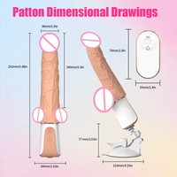 Nouvel Arrivage Vibrateur Dildo Féminin 9 Fréquences 1 Mode Chauffant Vibration Oscillante Dildo à Ventouse