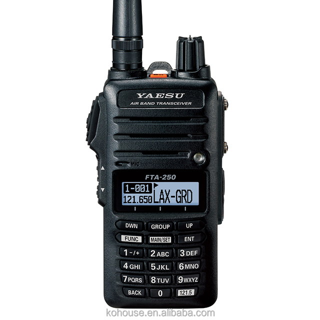 Compact VHF Air Band Transceiver 5 Watt Two-Way Radio Yaesu FTA-250L Long Range Walkie Talkie