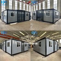 Casa Contenedor Modular Prefabricada Plegable de Alta Calidad, Impermeable, de 20 pies/40 pies, con 2 o 3 Dormitorios, Expandible