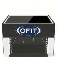 Vitrine LED sur pied verrouillable avec crochets, cadre métallique, pour figurines d'anime, bijoux et montres