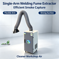 Purificateur de fumées de soudage à bras unique 2,2 kW, extracteur de fumée mobile, approuvé ISO