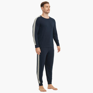 Conjunto de Ropa de Dormir Personalizada para Hombre, Pijama de Manga Larga de Bambú y Algodón, Ropa Masculina - Product Image 3