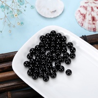 Perles Rondes d'Imitation en Plastique ABS Noires en Vrac pour Fabrication de Bracelets, Bijoux et Sacs