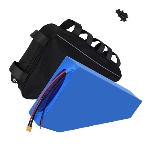 Customized 48v 52v 72v Triangle Lithium Battery 18650/21700 Cells 1800W 20-40Ah 2000 Cycle Life Electric Bicycle Battery Ebike